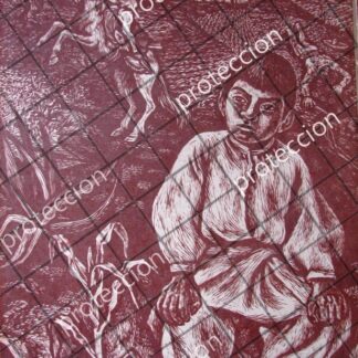 GRABADO ANTIGUO DE MANUEL PEREZ CORONADO 1956