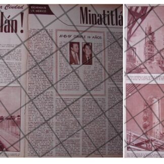 AFICHE RETRO. PEMEX CONSTRUYE REFINERIA EN MINATITLAN 1956