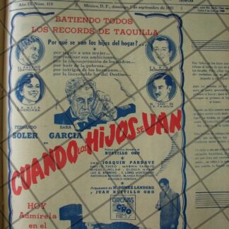 CARTEL RETRO PELICULA CUANDO LOS HIJOS SE VAN 1941 /7