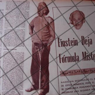 AFICHES RETRO. ALBERT EINSTEIN Y SU ECUACION MISTERIOSA 1956