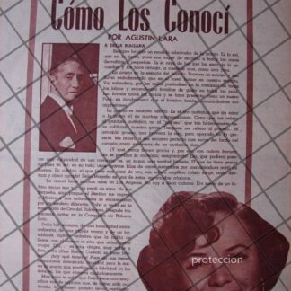 AFICHE RETRO AGUSTIN LARA HABLA DE DELIA MAGAÑA 1956