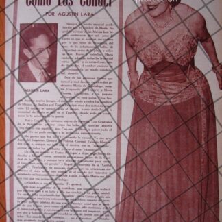 AFICHE RETRO AGUSTIN LARA HABLA DE MARIA CONESA 1956