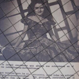 AFICHE ANTIGUO LA CANTANTE MARILU, XEB RADIO 1944