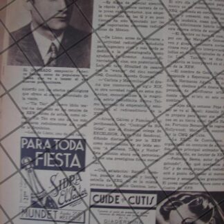 AFICHE ANTIGUO COMPOSITOR FEDERICO BAENA Y OTRAS NOTAS