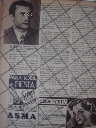 AFICHE ANTIGUO COMPOSITOR FEDERICO BAENA Y OTRAS NOTAS