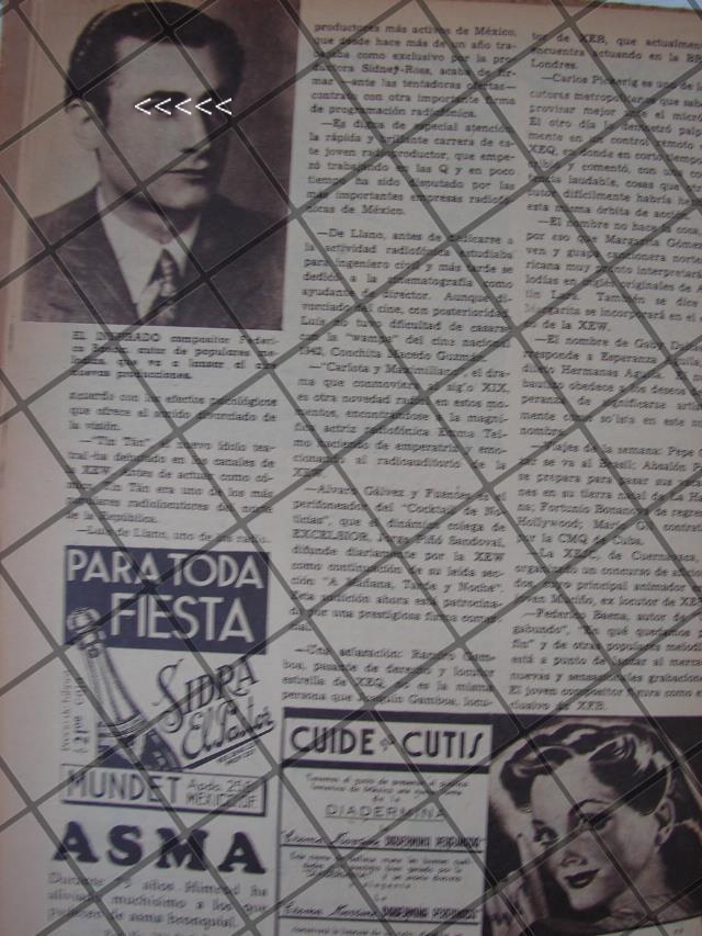 AFICHE ANTIGUO COMPOSITOR FEDERICO BAENA Y OTRAS NOTAS