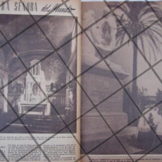 AFICHE ANTIGUO LA VIRGEN DE GUADALUPE EN EL MUNDO 1944