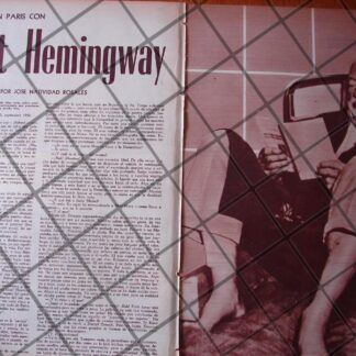 AFICHE RETRO ENTREVISTA A ERNEST HEMINGWAY 1956