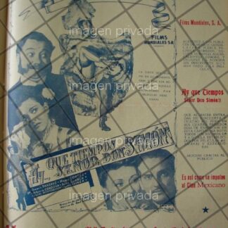 CARTEL RETRO PELICULA QUE TIEMPOS SR. DON SIMON 1941 11