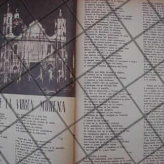 AFICHE ANTIGUO INEDITO. ELOGIO A LA VIRGEN /ALFONSO CAMIN