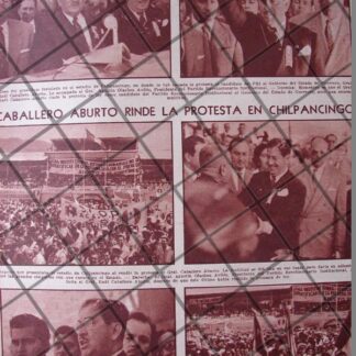 AFICHE RETRO CABALLERO ABURTO RINDE PROTESTA 1956