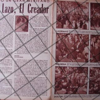 AFICHE RETRO MUERE CARLOS LAZO BARREIRO 1955