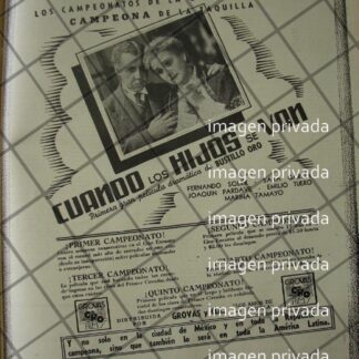 CARTEL RETRO PELICULA CUANDO LOS HIJOS SE VAN 1941 -9