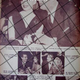 AFICHE RETRO EL ACTOR VICTOR MATURE y ANNE SHIRLEY 1944