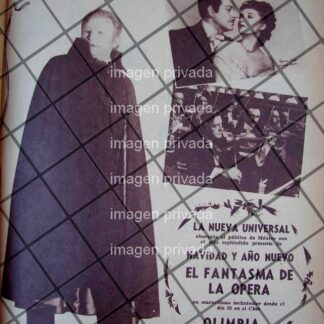 AFICHE RETRO PELICULA. EL FANTASMA DE LA OPERA 1944