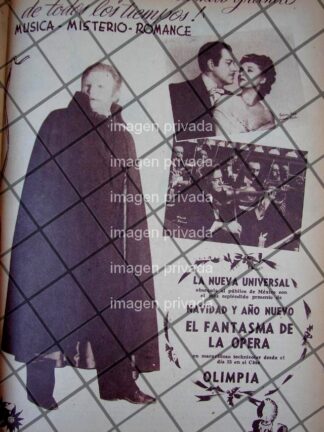 AFICHE RETRO PELICULA. EL FANTASMA DE LA OPERA 1944