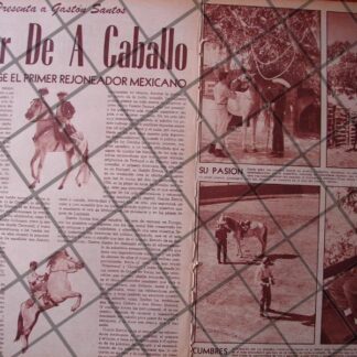 AFICHE RETRO, GASTON SANTOS, REJONEADOR 1956