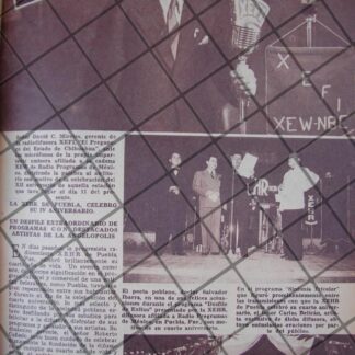 AFICHE RETRO RADIODIFUSORA. XEFI Y DAVID C. MIRELES 1944