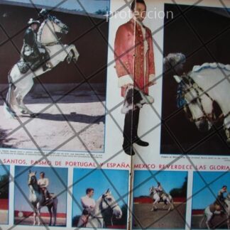 AFICHE RETRO, EL REJONEADOR GASTON SANTOS, 1956