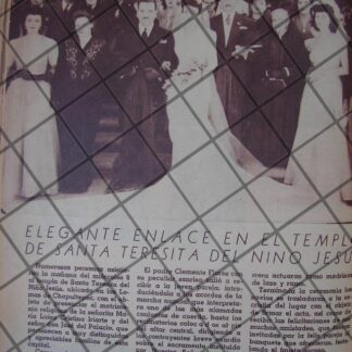 AFICHE RETRO BODA. DEL PALACIO IRIARTE 1944