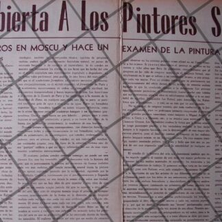 AFICHE RETRO DE DAVID ALFARO SIQUEIROS 1955 A URSS