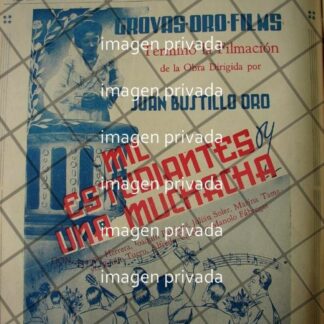 CARTEL RETRO PELICULA MIL ESTUDIANTES Y UNA MUCHACHA 1941