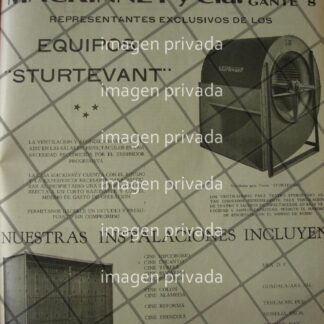 CARTEL RETRO EQUIPOS PARA CINES MACKINNEY 1941 RARO