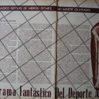 AFICHE RETRO TRAGEDIA DEL LUCHADOR MERCED GOMEZ 1955