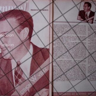 AFICHE RETRO ENTREVISTA A OTHON M. VELEZ. 1956