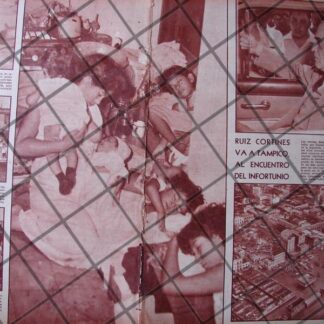 AFICHE RETRO EL HURACAN HILDA EN TAMPICO 1955