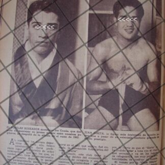 AFICHE RETRO BOXEADORES JOE CONDE Y JUAN ZURITA 1944