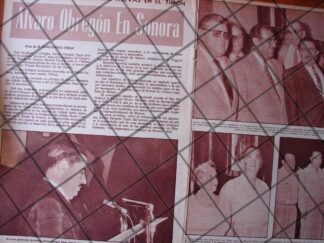 AFICHE ANTIGUO. ALVARO OBREGON TAPIA 1955 SONORA
