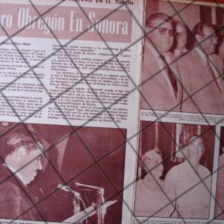 AFICHE ANTIGUO. ALVARO OBREGON TAPIA 1955 SONORA