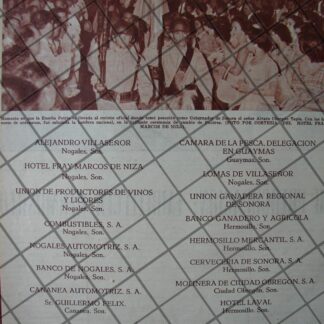 AFICHE ANTIGUO. EMPRESARIO FELICITAN A ALVARO OBREGON T. 1956