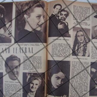 AFICHE RETRO ARTISTAS DE TEATRO Y RADIO DE 1943