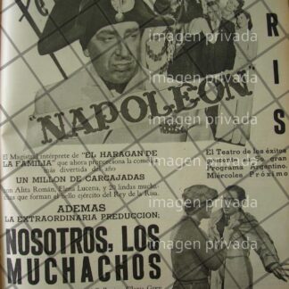 CARTEL RETRO PELICULA NAPOLEON 1941 CINE IRIS