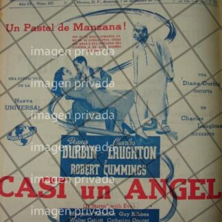 CARTEL ANTIGUO, PELICULA CASI UN ANGEL Cinema Palacio.