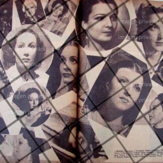 AFICHE RETRO ACTRICES DE CINE Y TEATRO DE 1943