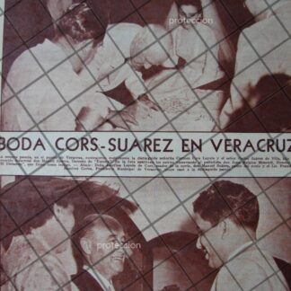 AFICHE RETRO. BODA SUAREZ CORS 1956 VER.