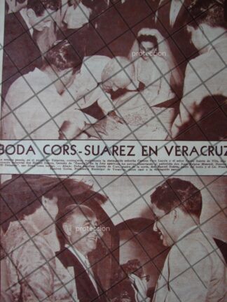 AFICHE RETRO. BODA SUAREZ CORS 1956 VER.
