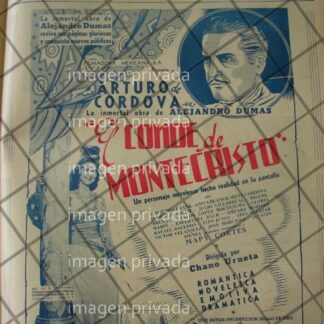 CARTEL RETRO PELICULA EL CONDE DE MONTECRISTO 1941 7