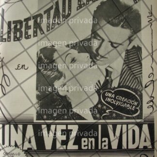 CARTEL ANTIGUO DE CINE. UNA VEZ EN LA VIDA 1941