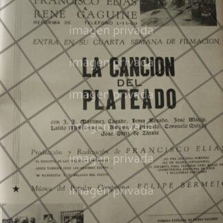 CARTEL RETRO FILMAN PELICULA LA CANCION DEL PLATEADO 1941 3