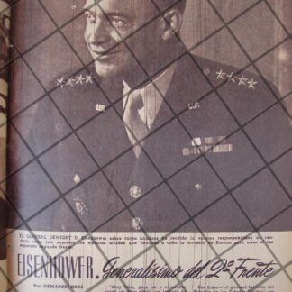 AFICHE RETRO DEWIGHT EISENHOWER PLANEA EL DIA "D" 1944