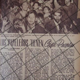 AFICHE RETRO INAUGURAN LA CASA DEL PAPELERO 1944