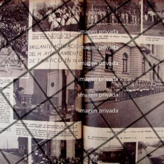 AFICHE RETRO OBRAS EL AYUNTAMIENTO DE TAMPICO 1944