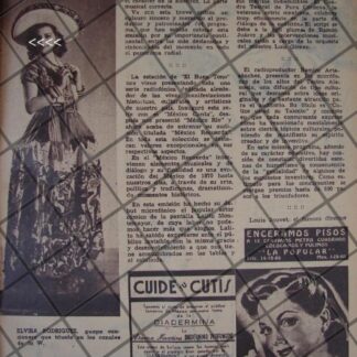 AFICHE RETRO CANTANTE. ELVIRA RODRIGUEZ Y OTROS 1944