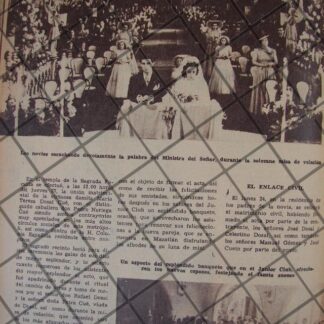 AFICHE RETRO BODA NORIEGA DOSAL. 1944