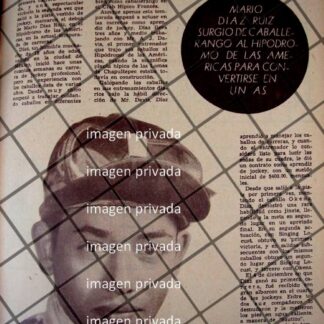 AFICHE RETRO EL JOCKEY. MARIO DIAZ RUIZ. 1944