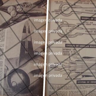 AFICHE ANTIGUO. EL AVION A REACCION DE LOS NAZIS 1944